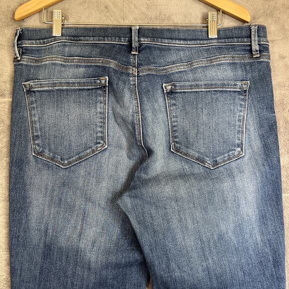 Ann Taylor Loft Jeans Women 16 Blue Modern 27" Crop Stretch Denim Beachy Coastal - Picture 6 of 12